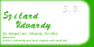 szilard udvardy business card